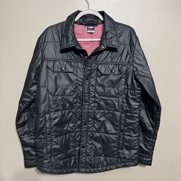 Nike 6.0 black button front barn style puffer coat size medium - Picture 1 of 7